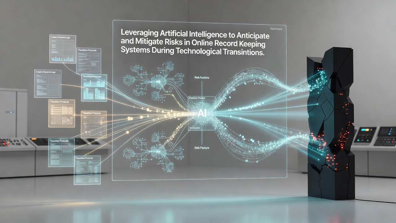 Leveraging Artificial Intelligence to Anticipate and Mitigate Risks in Online Record Keeping Systems During Technological Transitions
